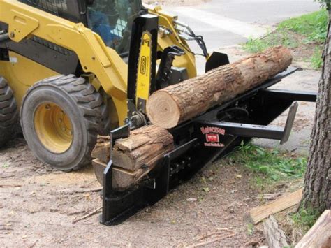 firewood processor attachment for skid steer|skid steer mounted wood processor.